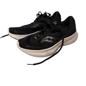 Saucony PWRRUN Ride 15 Womens Running Shoes Black White Size 8 S10729-12